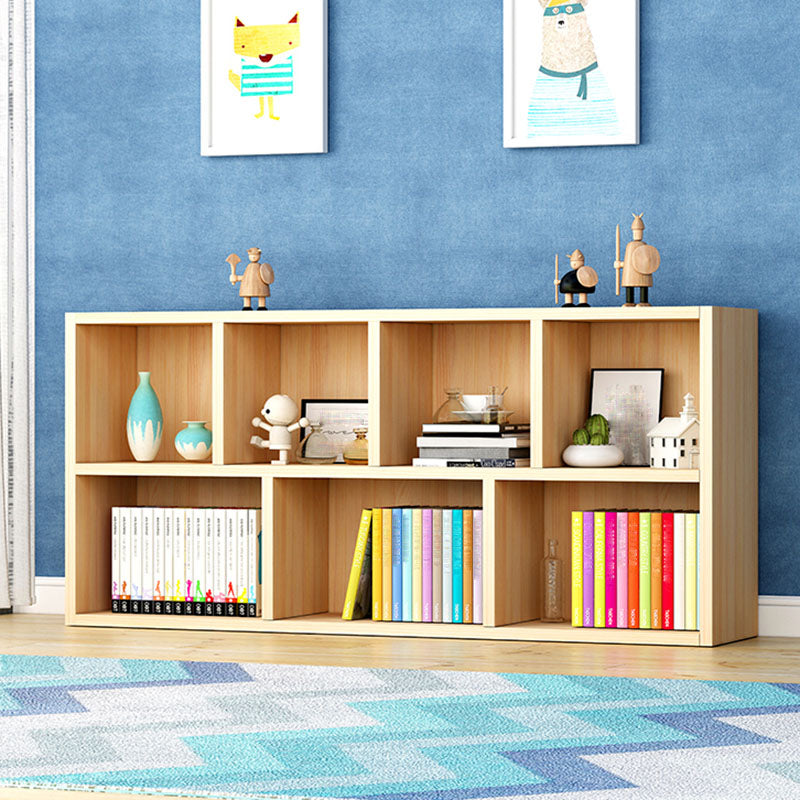Closed Back Standard Bookshelf Wooden Contemporary Bookcase with Shelves