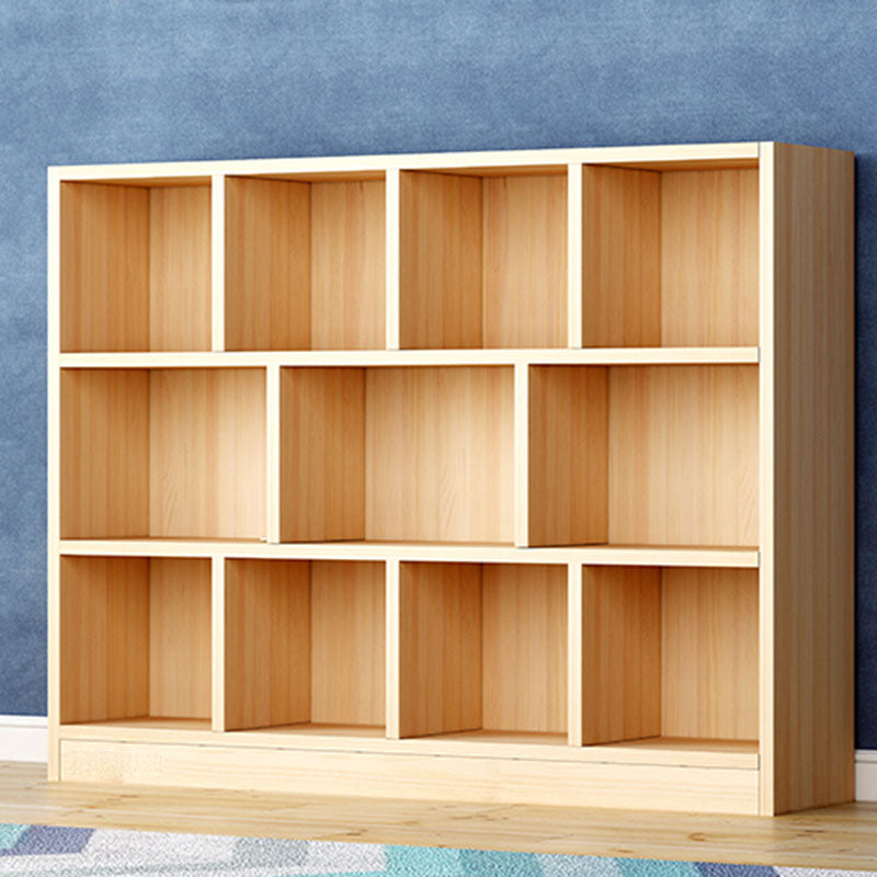 Closed Back Standard Bookshelf Wooden Contemporary Bookcase with Shelves