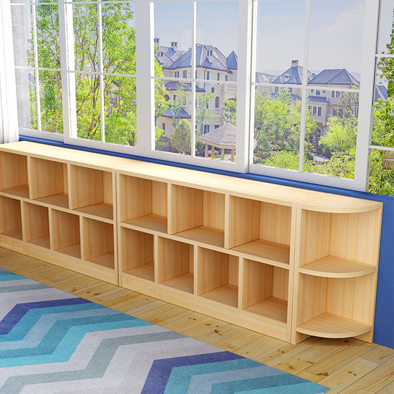 Closed Back Standard Bookshelf Wooden Contemporary Bookcase with Shelves