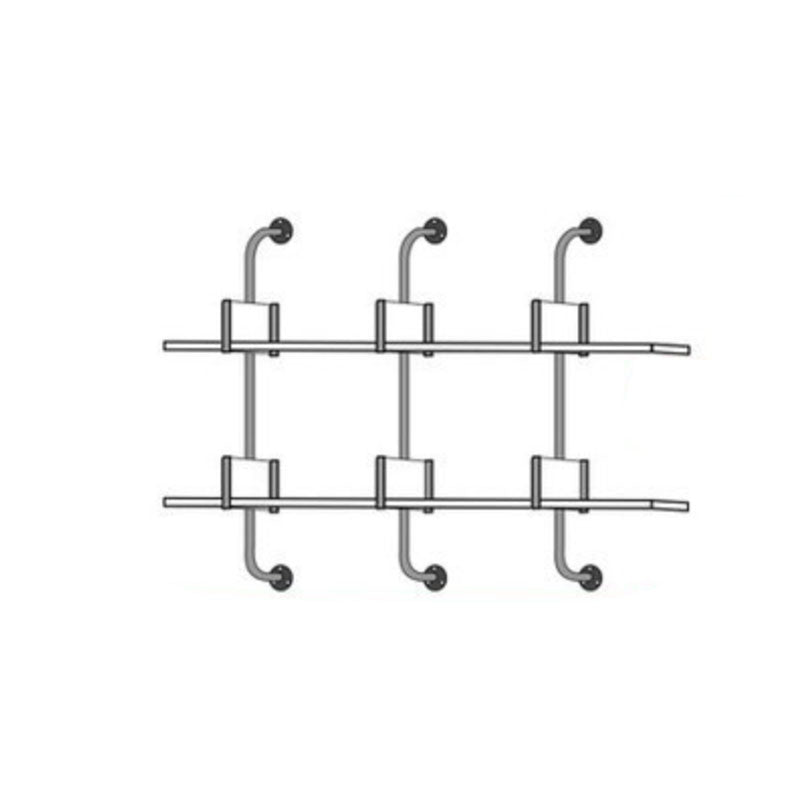 Glam Engineered Wood Bookshelf Floating White Closed Back Bookcase