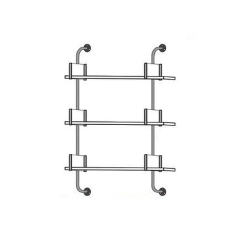 Glam Engineered Wood Bookshelf Floating White Closed Back Bookcase