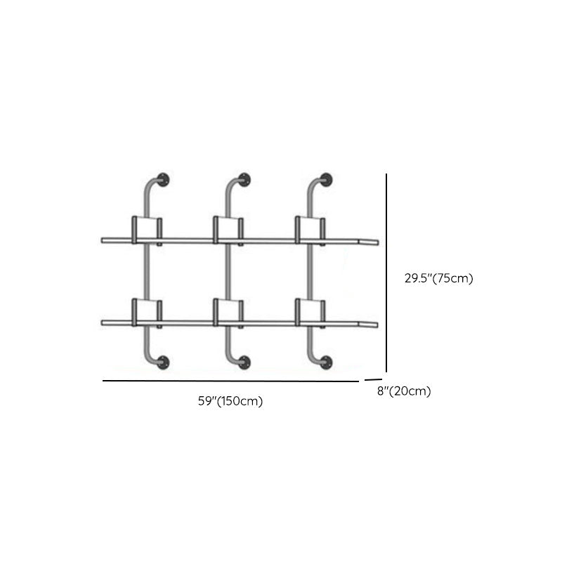 Glam Engineered Wood Bookshelf Floating White Closed Back Bookcase