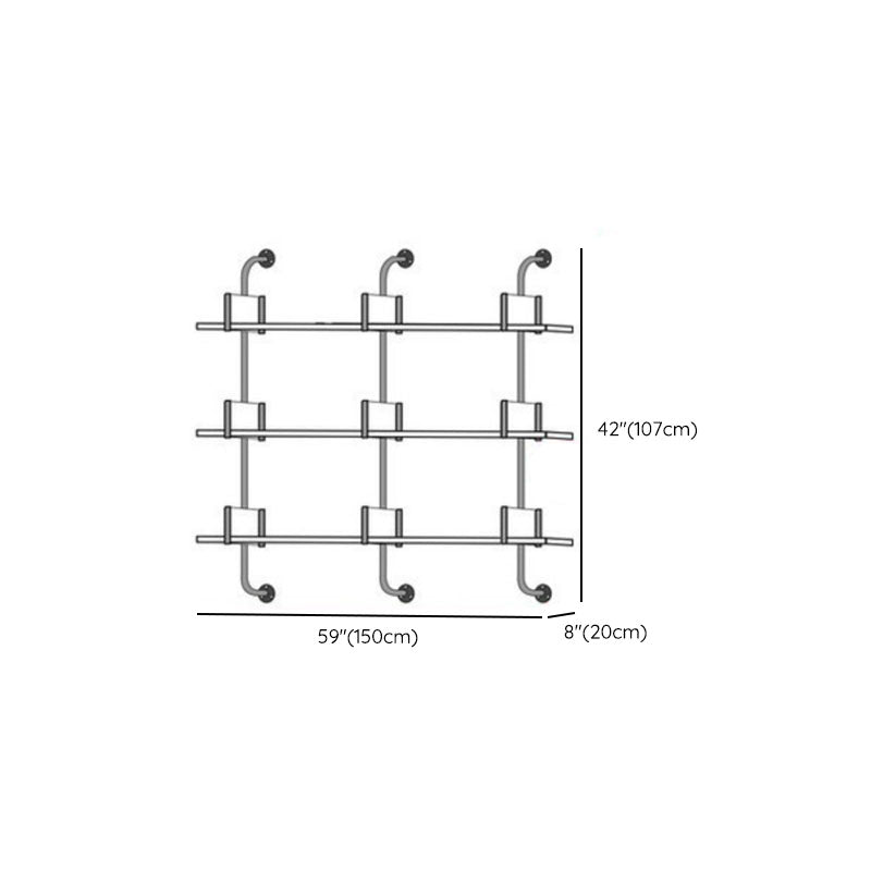 Glam Engineered Wood Bookshelf Floating White Closed Back Bookcase