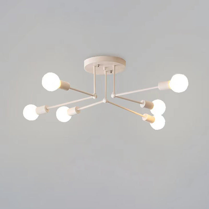 Sputnik Flush Mount Fixture Contemporary Metal Ceiling Light
