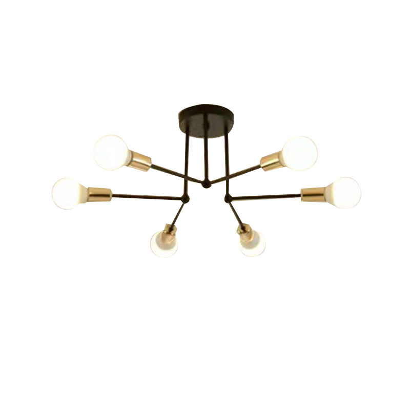 Sputnik Flush Mount Fixture Contemporary Metal Ceiling Light
