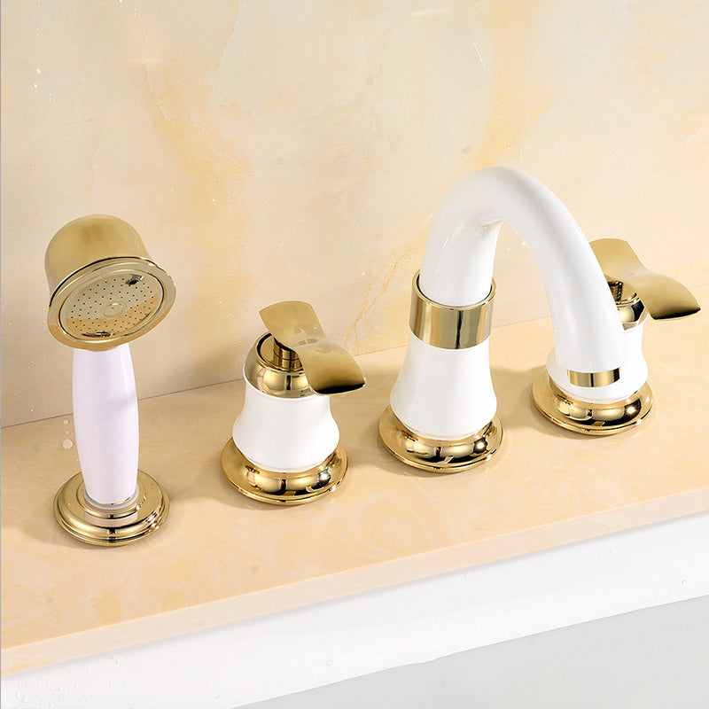 Contemporary Tub Faucet Deck Mounted Trim Bath Faucet Trim for Bathroom