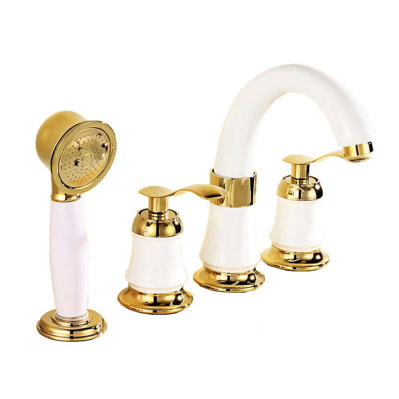 Contemporary Tub Faucet Deck Mounted Trim Bath Faucet Trim for Bathroom