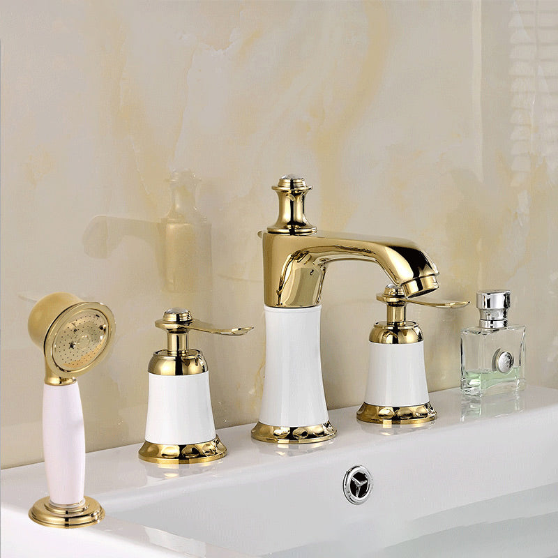 Contemporary Tub Faucet Deck Mounted Trim Bath Faucet Trim for Bathroom