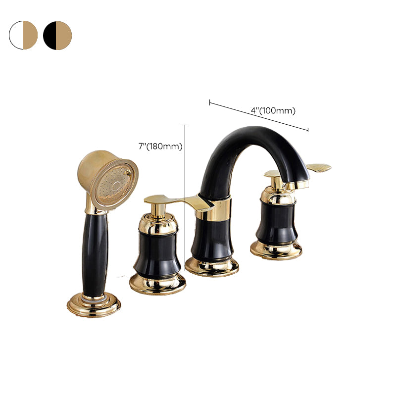 Contemporary Tub Faucet Deck Mounted Trim Bath Faucet Trim for Bathroom