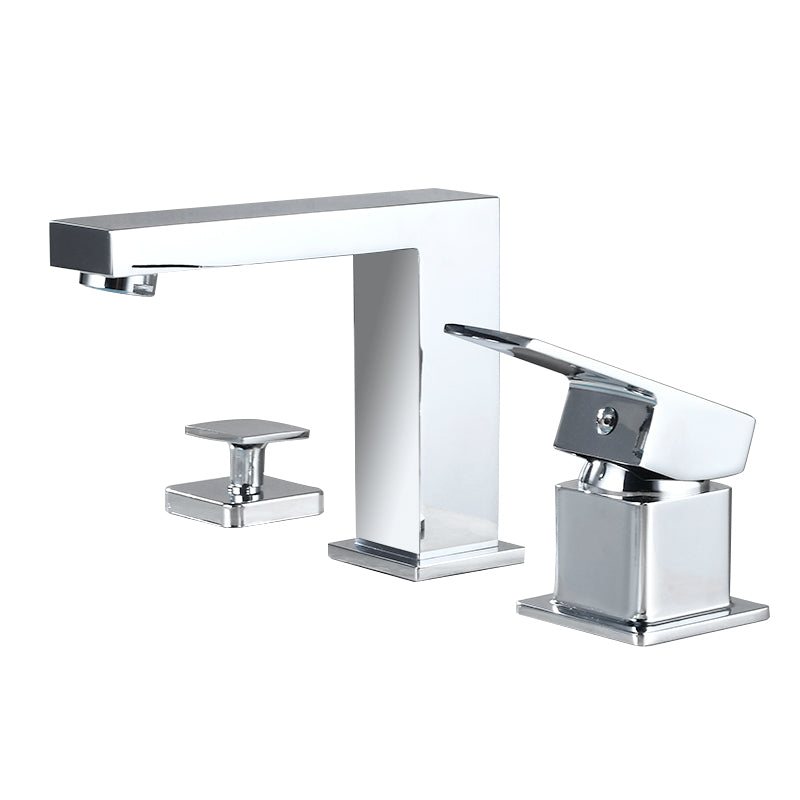 Contemporary Bath Faucet Trim Deck Mounted Low Arc Bathroom Faucet