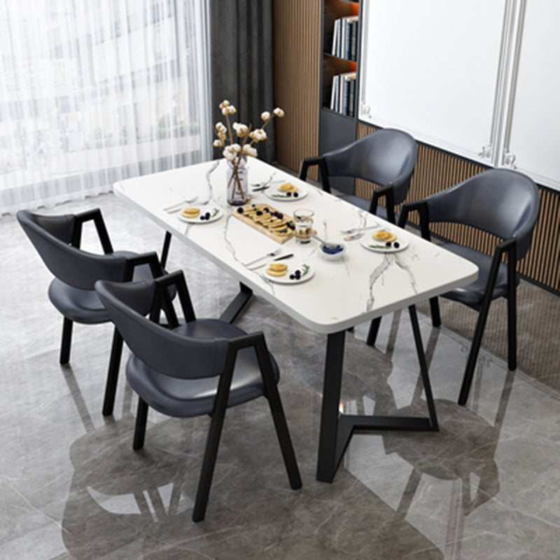 Modern Wood Dining Table Set 5 Pcs Dining Room Furniture Set