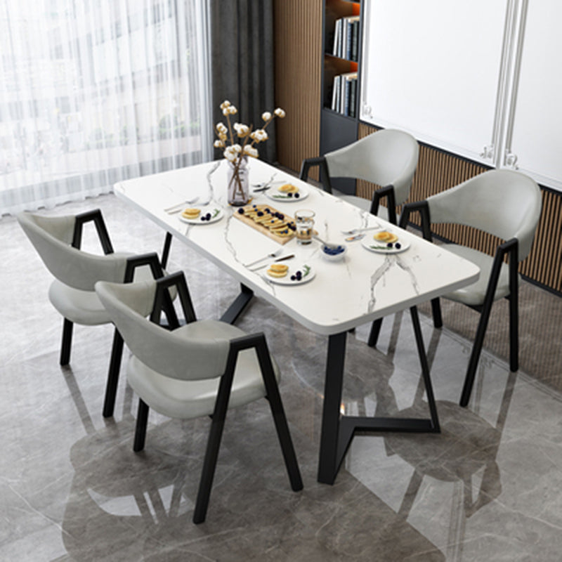 Modern Wood Dining Table Set 5 Pcs Dining Room Furniture Set