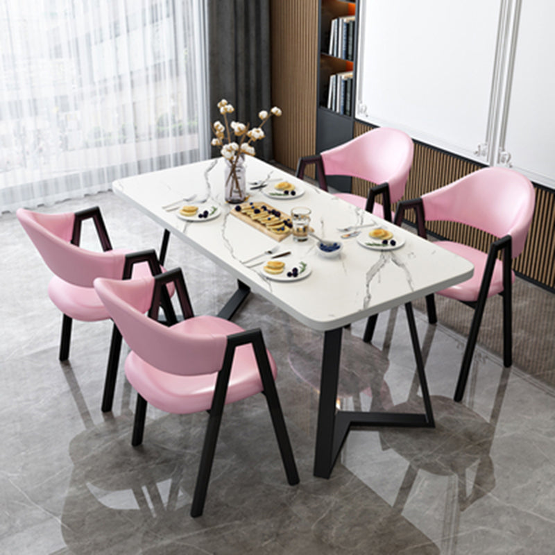 Modern Wood Dining Table Set 5 Pcs Dining Room Furniture Set