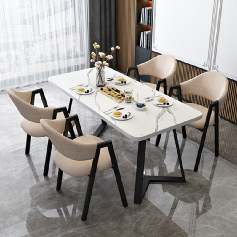 Modern Wood Dining Table Set 5 Pcs Dining Room Furniture Set