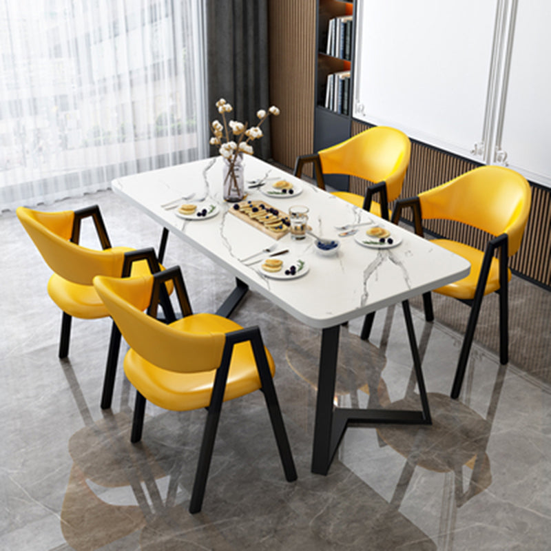 Modern Wood Dining Table Set 5 Pcs Dining Room Furniture Set