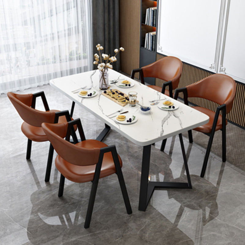Modern Wood Dining Table Set 5 Pcs Dining Room Furniture Set