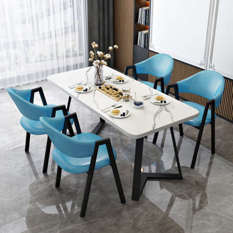 Modern Wood Dining Table Set 5 Pcs Dining Room Furniture Set