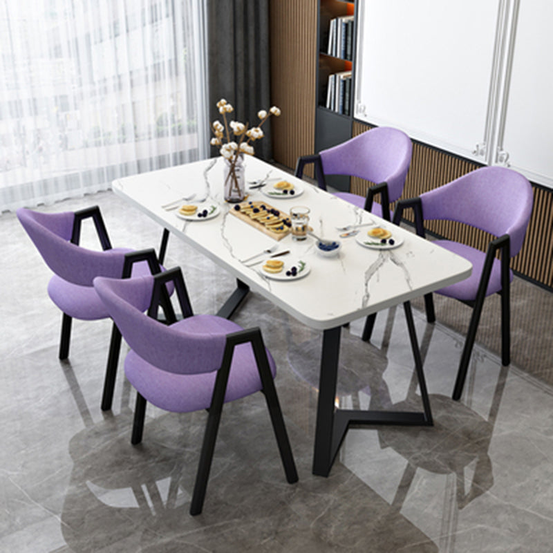 Modern Wood Dining Table Set 5 Pcs Dining Room Furniture Set