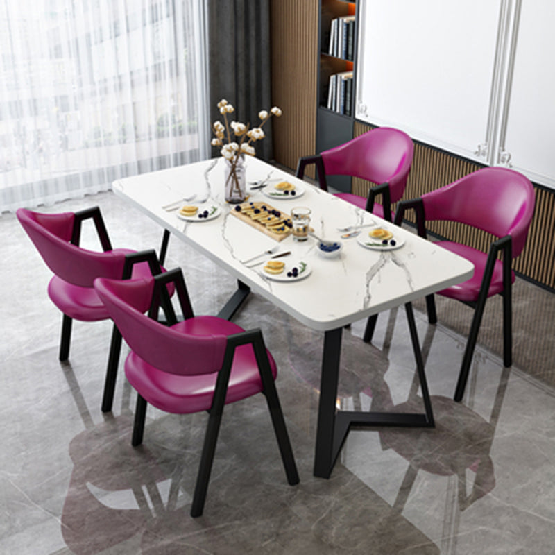 Modern Wood Dining Table Set 5 Pcs Dining Room Furniture Set