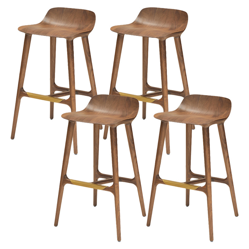 Indoor Solid Wood Bar Stool Living Room Bar Stool with Footrest