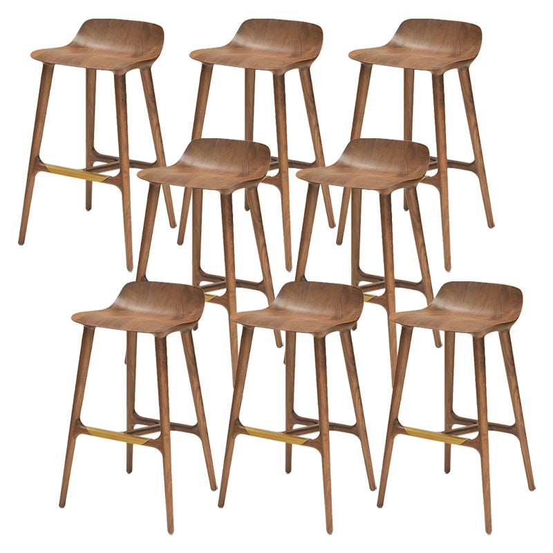Indoor Solid Wood Bar Stool Living Room Bar Stool with Footrest