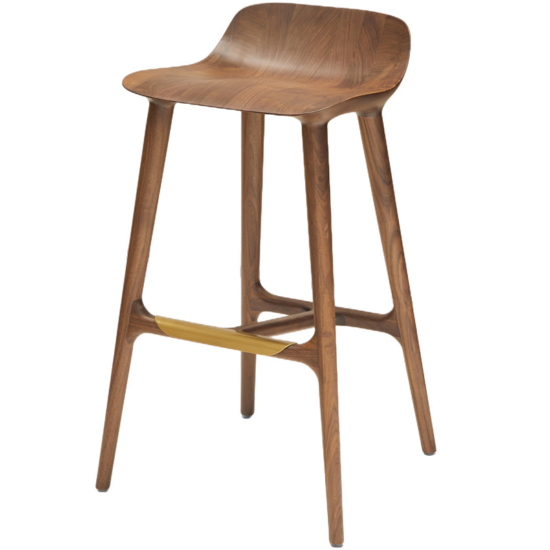 Indoor Solid Wood Bar Stool Living Room Bar Stool with Footrest