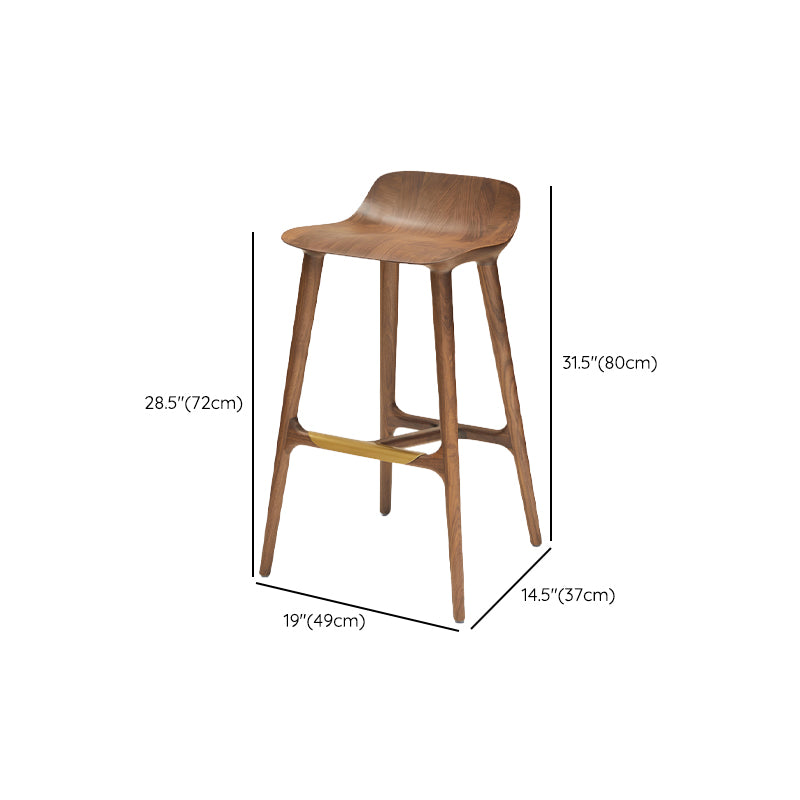 Indoor Solid Wood Bar Stool Living Room Bar Stool with Footrest