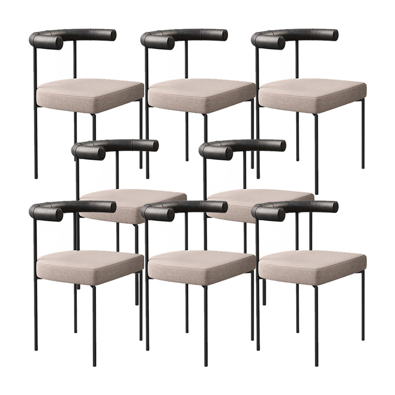 Modern Style Upholstered Counter Stool Low Back Barstool for Indoor