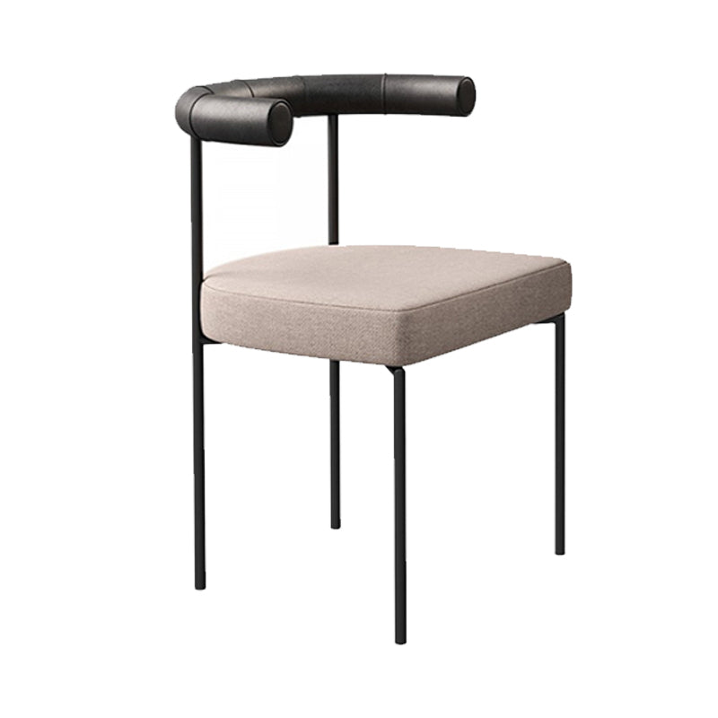 Modern Style Upholstered Counter Stool Low Back Barstool for Indoor