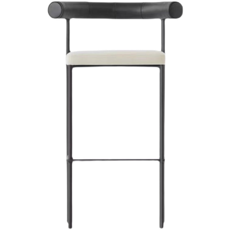 Modern Style Upholstered Counter Stool Low Back Barstool for Indoor