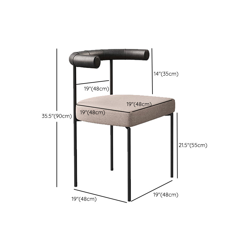 Modern Style Upholstered Counter Stool Low Back Barstool for Indoor