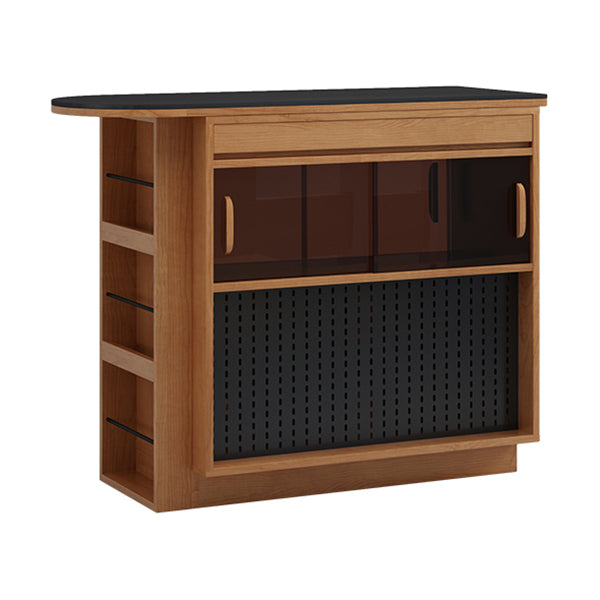 Stone Top Bar Stool Table Nordic Style Pub Table with LED Light