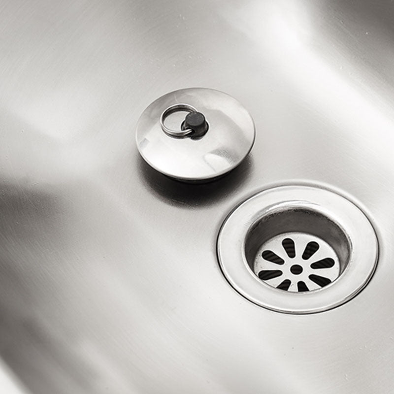 Contemporary Bathroom Sink with Pop-Up Drain Rectangular Metal Wall Mount Bathroom Sink