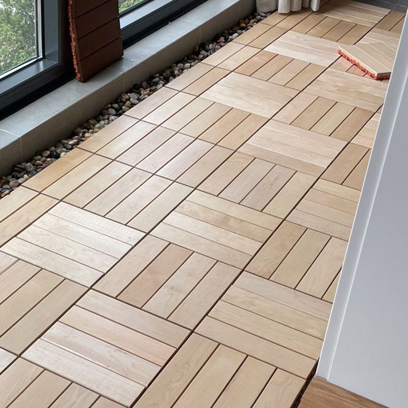 12" X 12" Square Wood Flooring Click-Locking Pine Wood Flooring Tiles
