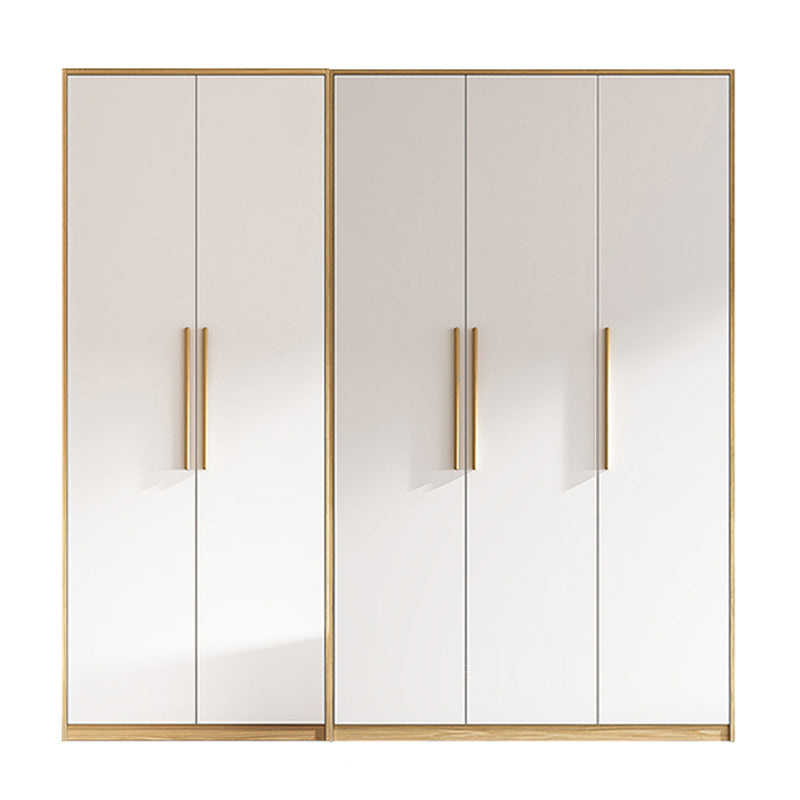 Contemporary Freestanding Wardrobe Engineered Wood White Wardrobe