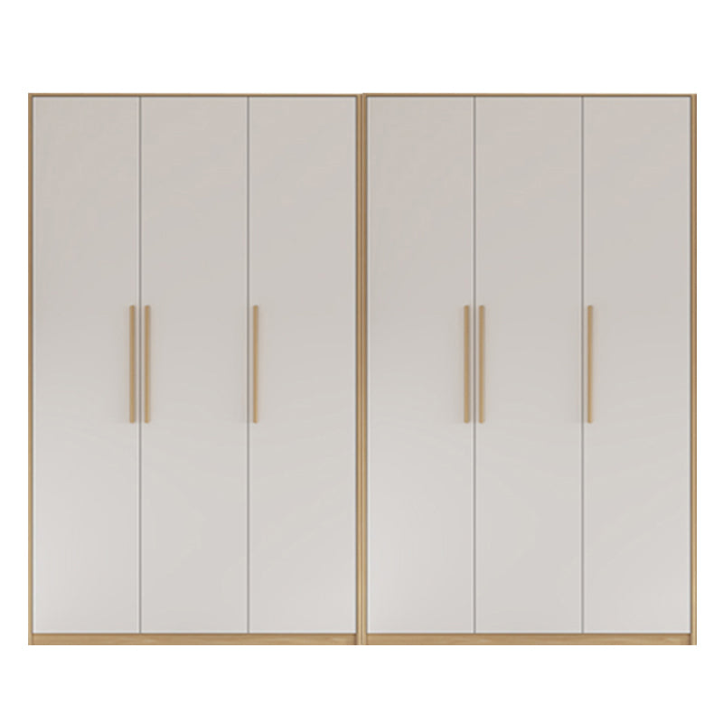 Contemporary Freestanding Wardrobe Engineered Wood White Wardrobe