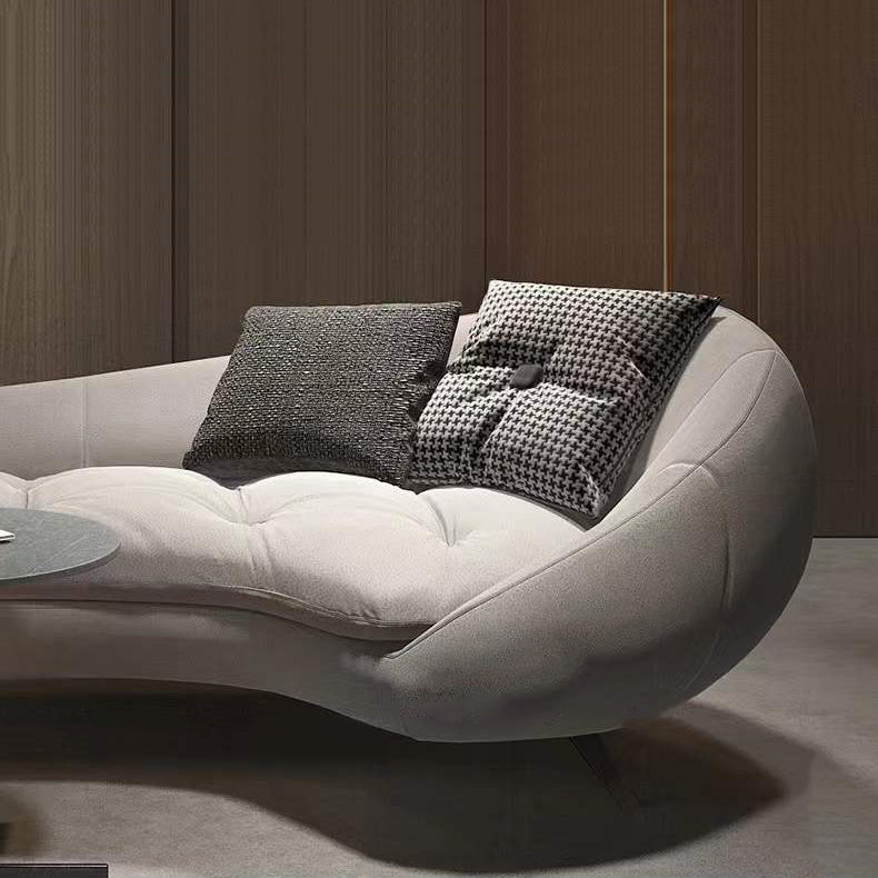 Modern Chaise Lounge Chair Light Grey Right-Arm Facing Chaise
