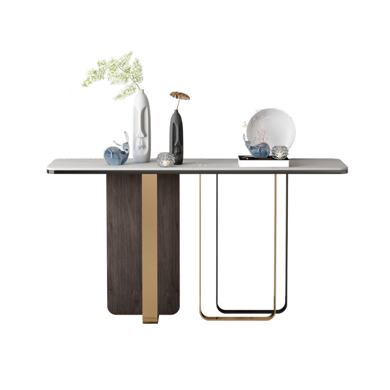 Stone Console Table Modern Stain Resistant End Table , 33.46 Inch Tall