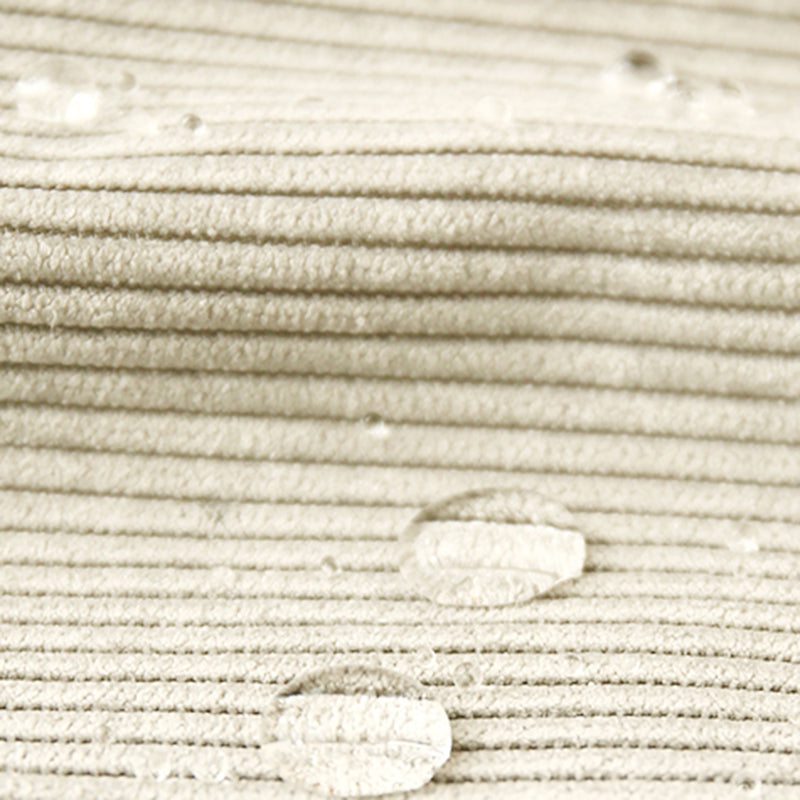 Solid Wood Square Arm Sofa Slipcovered Corduroy Cushions Sofa