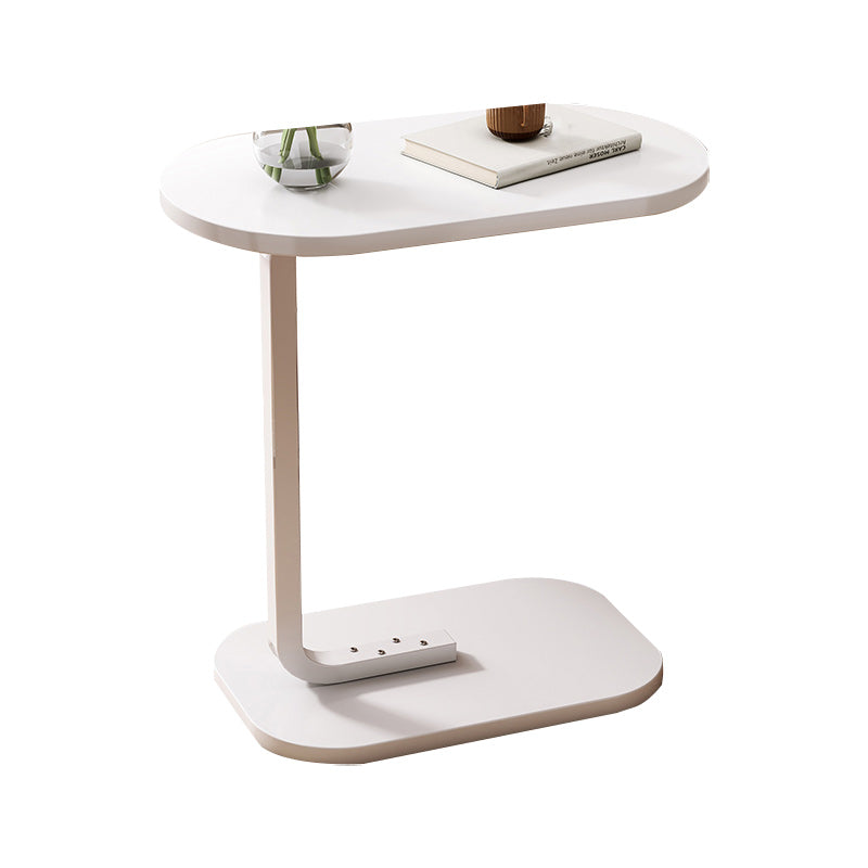 11" Wide Contemporary Corner Table Wood Oval Accent Side Table