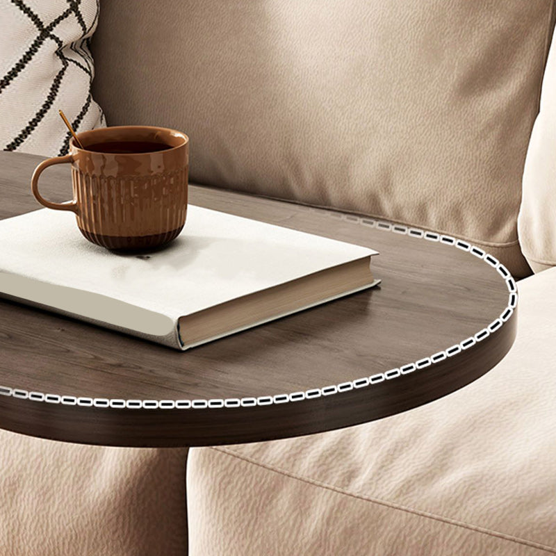 11" Wide Contemporary Corner Table Wood Oval Accent Side Table