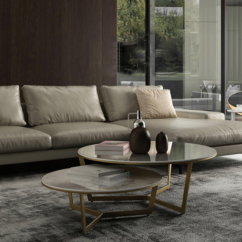 Round Frame Coffee Table Slate Top Coffee Coffee or End Table