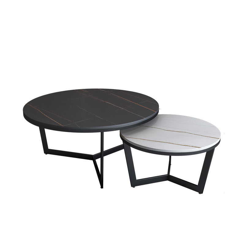 Round Frame Coffee Table Slate Top Coffee Coffee or End Table
