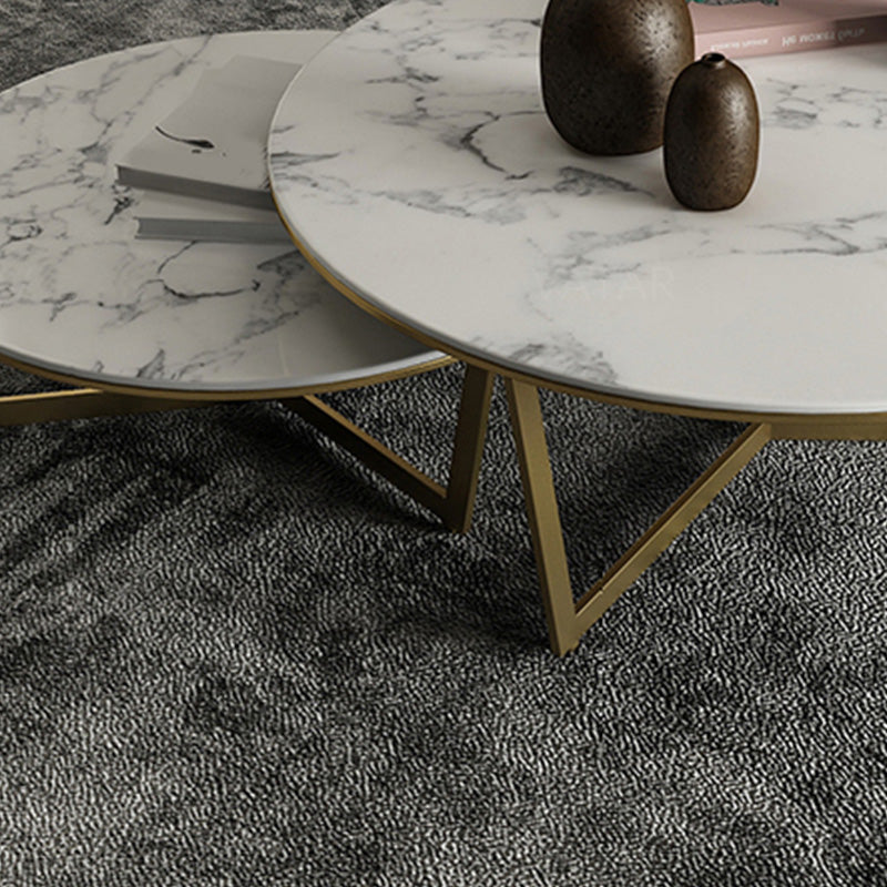 Round Frame Coffee Table Slate Top Coffee Coffee or End Table