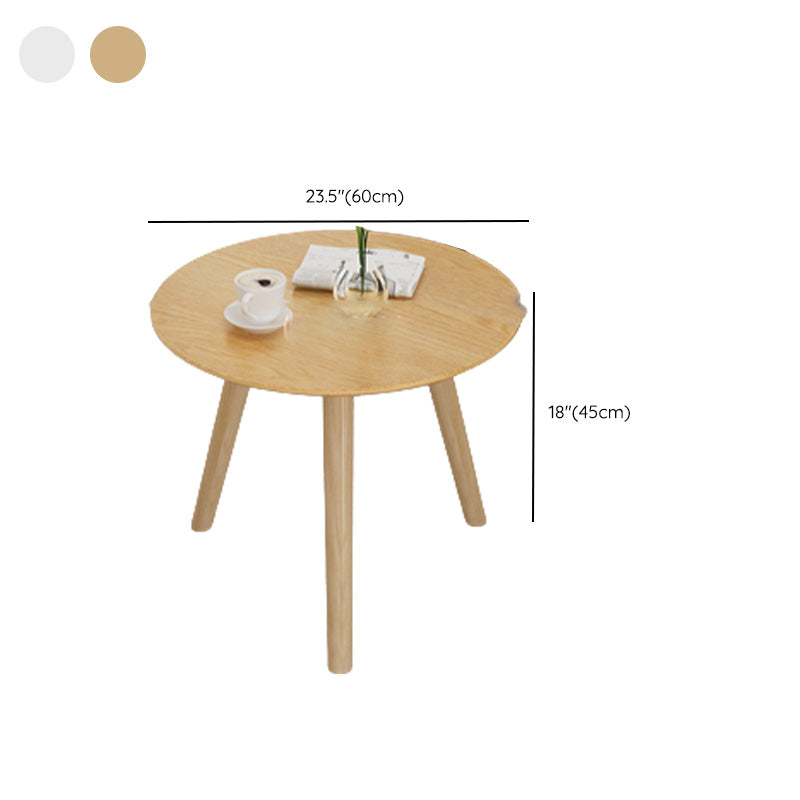 Solid Wood 3 Legs Coffee Table Set Modern Geometric Cocktail Table