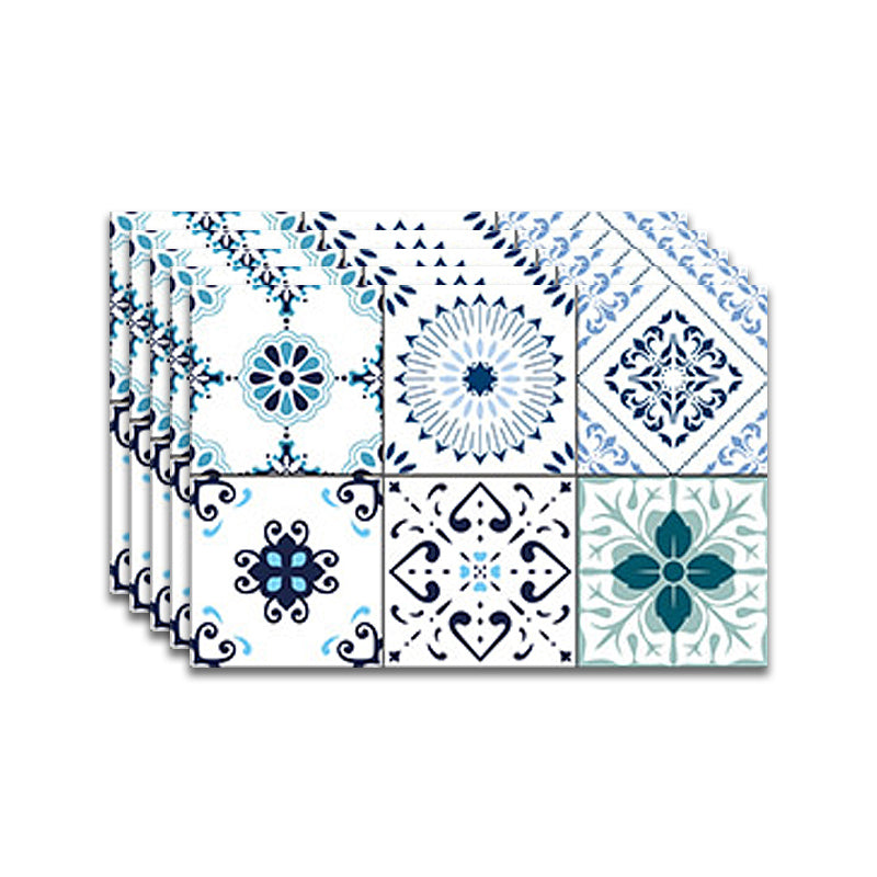 Square Spanish Singular Tile Mildew Resistant Peel & Stick Tile