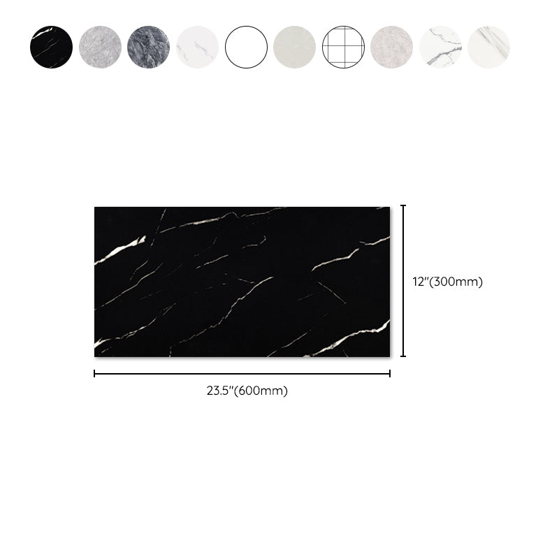 Modern Stain Resistant Tile PVC Singular Peel & Stick Tile for Backsplash Wall