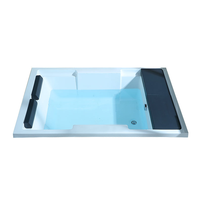 Modern Style Rectangular Bath Acrylic Soaking Drop-in Bathtub