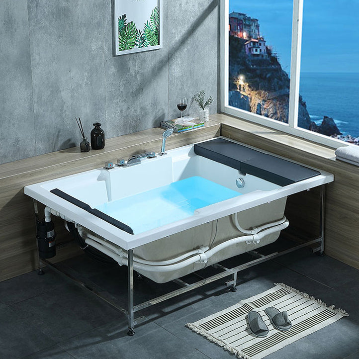 Modern Style Rectangular Bath Acrylic Soaking Drop-in Bathtub