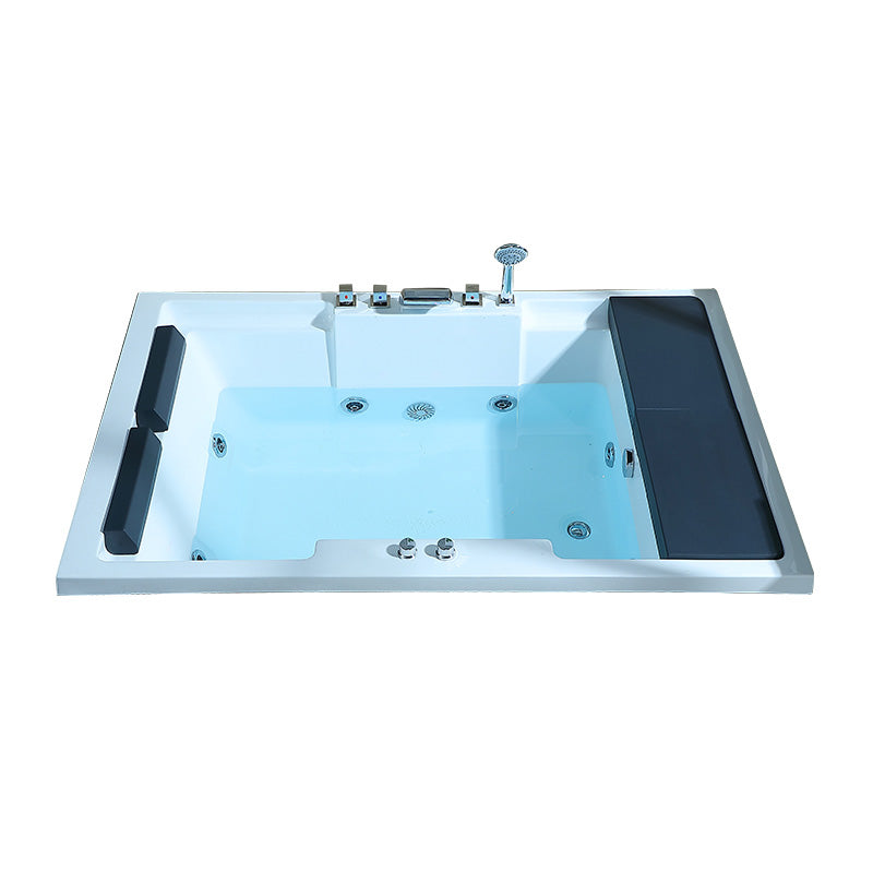 Modern Style Rectangular Bath Acrylic Soaking Drop-in Bathtub